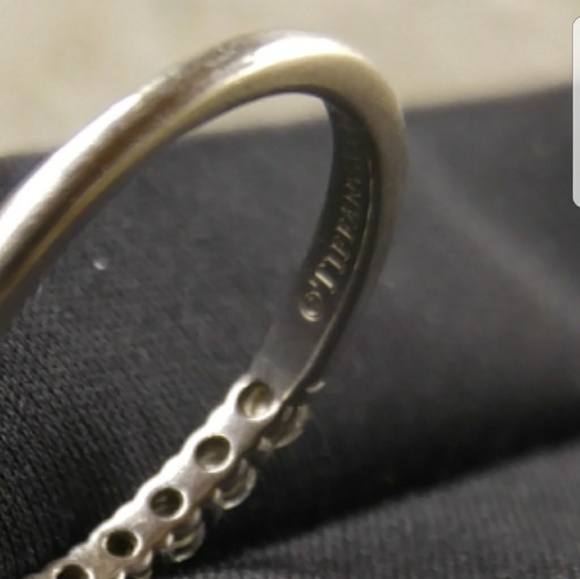 Tiffany Co Platnium Wedding & Engagement Ring Set - Picture 3 of 6